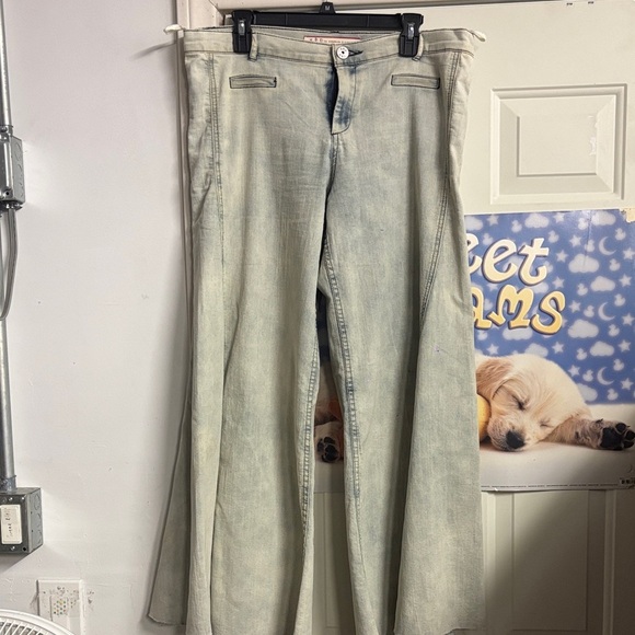 Wide Leg Jeans Bell Bottoms 13 Waist - Picture 1 of 6